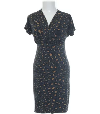 پیراهن پلنگی آستین کوتاه مشکی اچ اند ام