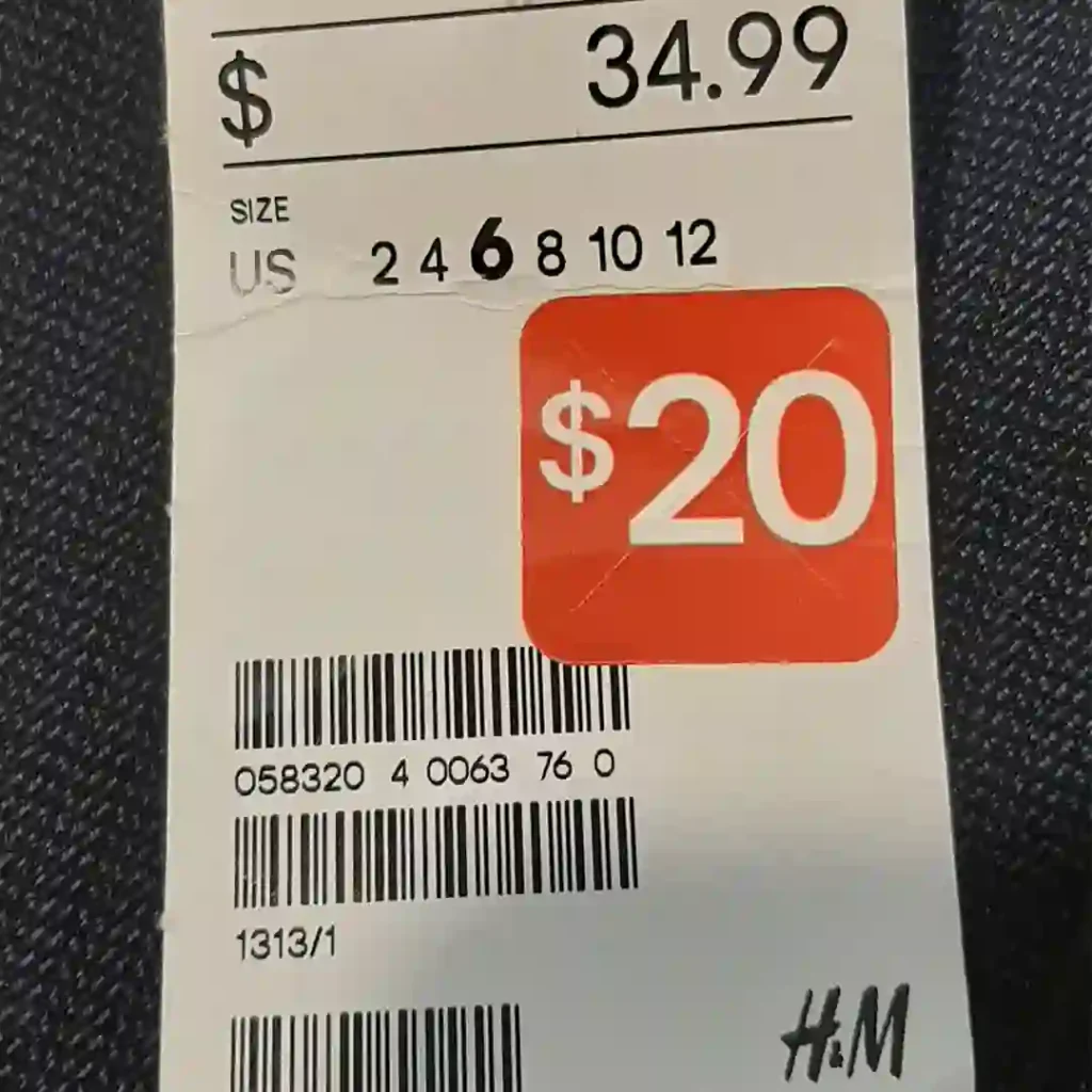 پیراهن آستین حلقه ای مشکی اچ اند ام