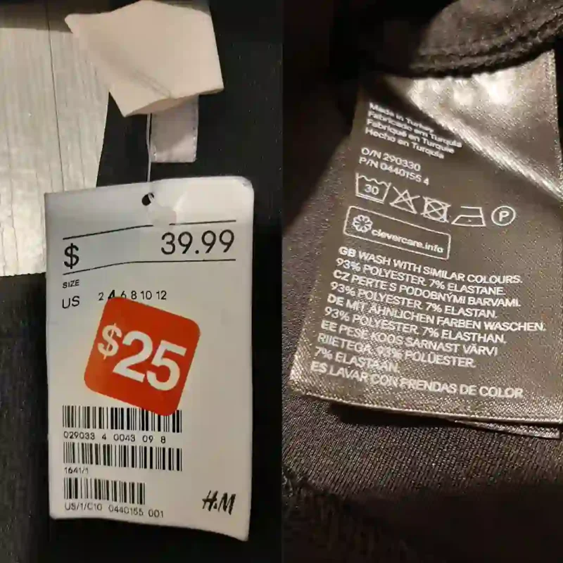 سارافون آستین حلقه ای کوتاه مشکی اچ اند ام