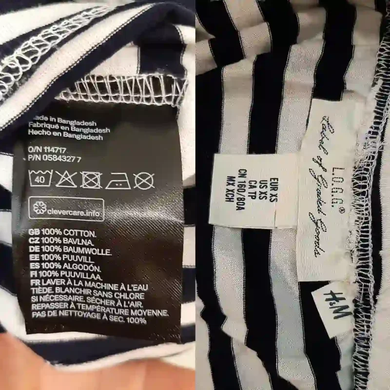 پیراهن بارداری آستین کوتاه راه راه اچ اند ام