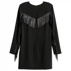 پیراهن کابویی نگین دار مشکی اچ اند ام