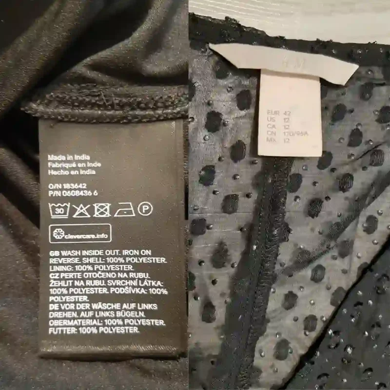 پیراهن مجلسی آستین بلند یقه هفت مشکی اچ اند ام H&M