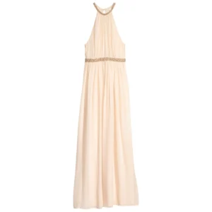 پیراهن مجلسی پولک دوزی بلند کرم اچ اند ام H&M