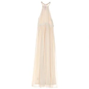 پیراهن مجلسی پولک دوزی بلند کرم اچ اند ام H&M