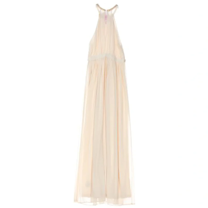 پیراهن مجلسی پولک دوزی بلند کرم اچ اند ام H&M