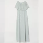پیراهن مجلسی بلند سبز اچ اند ام H&M