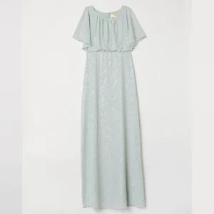 پیراهن مجلسی بلند سبز اچ اند ام H&M