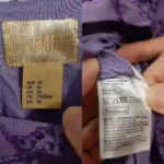 پیراهن مجلسی گیپور آستردار بنفش اچ اند ام H&M