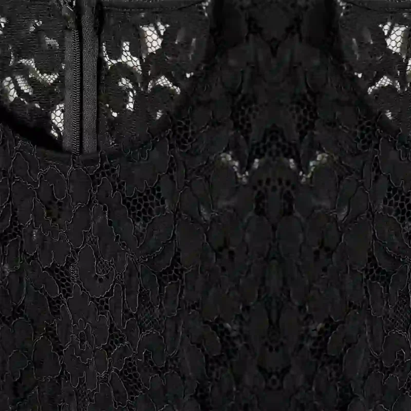 پیراهن مجلسی دانتل گیپور مشکی اچ اند ام H&M