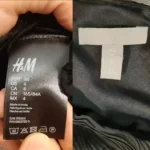 پیراهن مجلسی سنگدوزی آستین حلقه ای مشکی اچ اند ام H&M