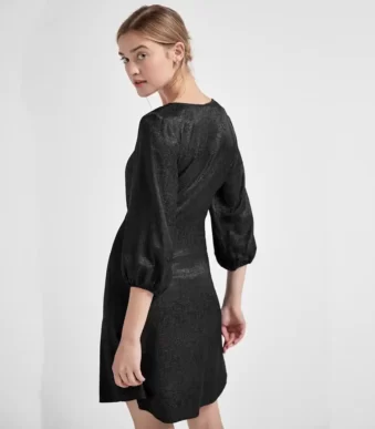 پیراهن مجلسی کوتاه مشکی براق نکست