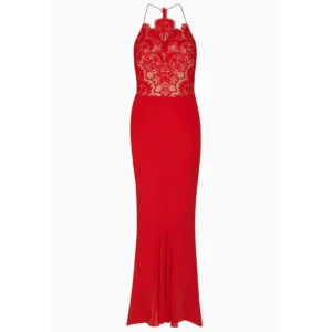 پیراهن مجلسی ماکسی دانتل قرمز نکست