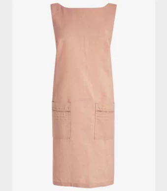 پیراهن لینن لمه دار صورتی نکست NEXT