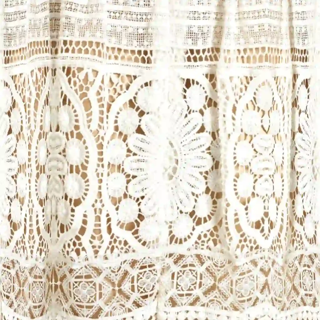 پیراهن مجلسی لباس عروس توری قلاب بافی شیری نکست