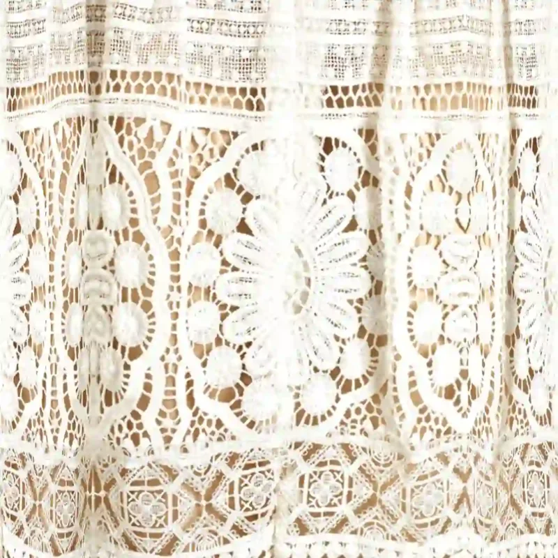 پیراهن مجلسی لباس عروس توری قلاب بافی شیری نکست