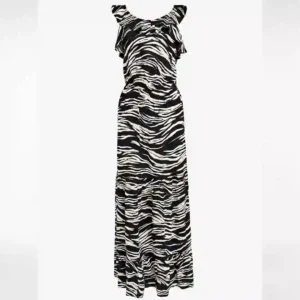 پیراهن ساحلی زبرا سفید مشکی نکست NEXT