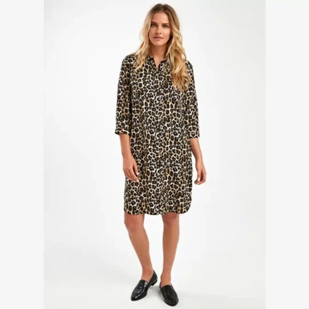 پیراهن مانتویی پلنگی کرم نکست NEXT