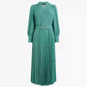 پیراهن مجلسی پلیسه چهارخانه سبز نکست NEXT