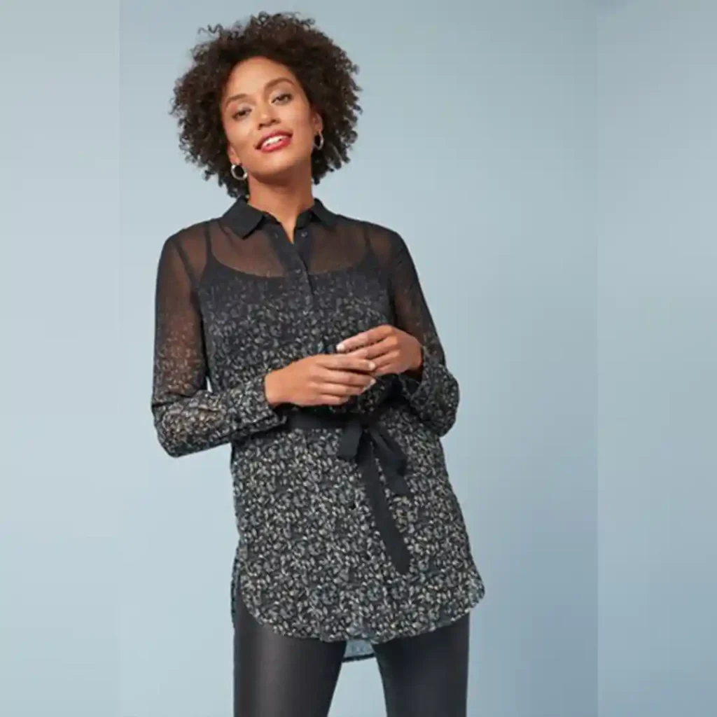 تونیک گلدار مشکی نکست NEXT