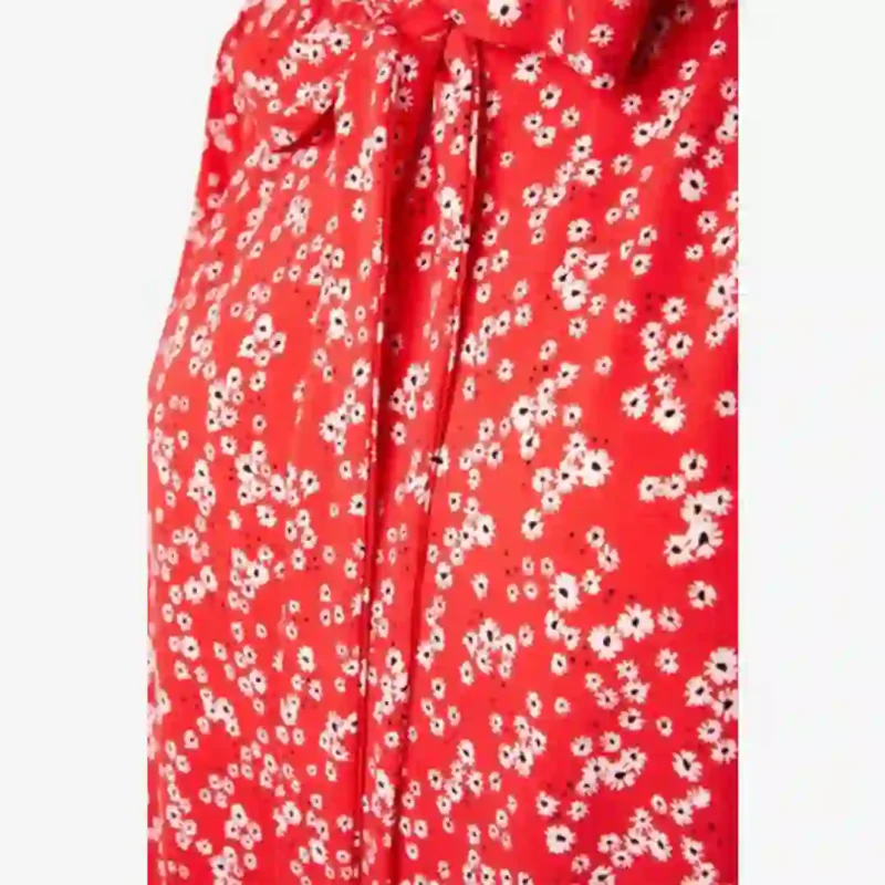 پیراهن کوتاه آستین کوتاه گلدار قرمز نکست NEXT