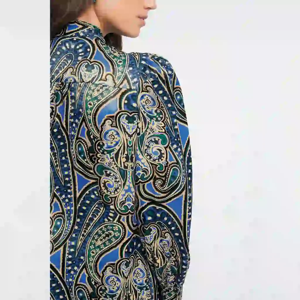 پیراهن مجلسی طرح اسلیمی بنفش نکست NEXT