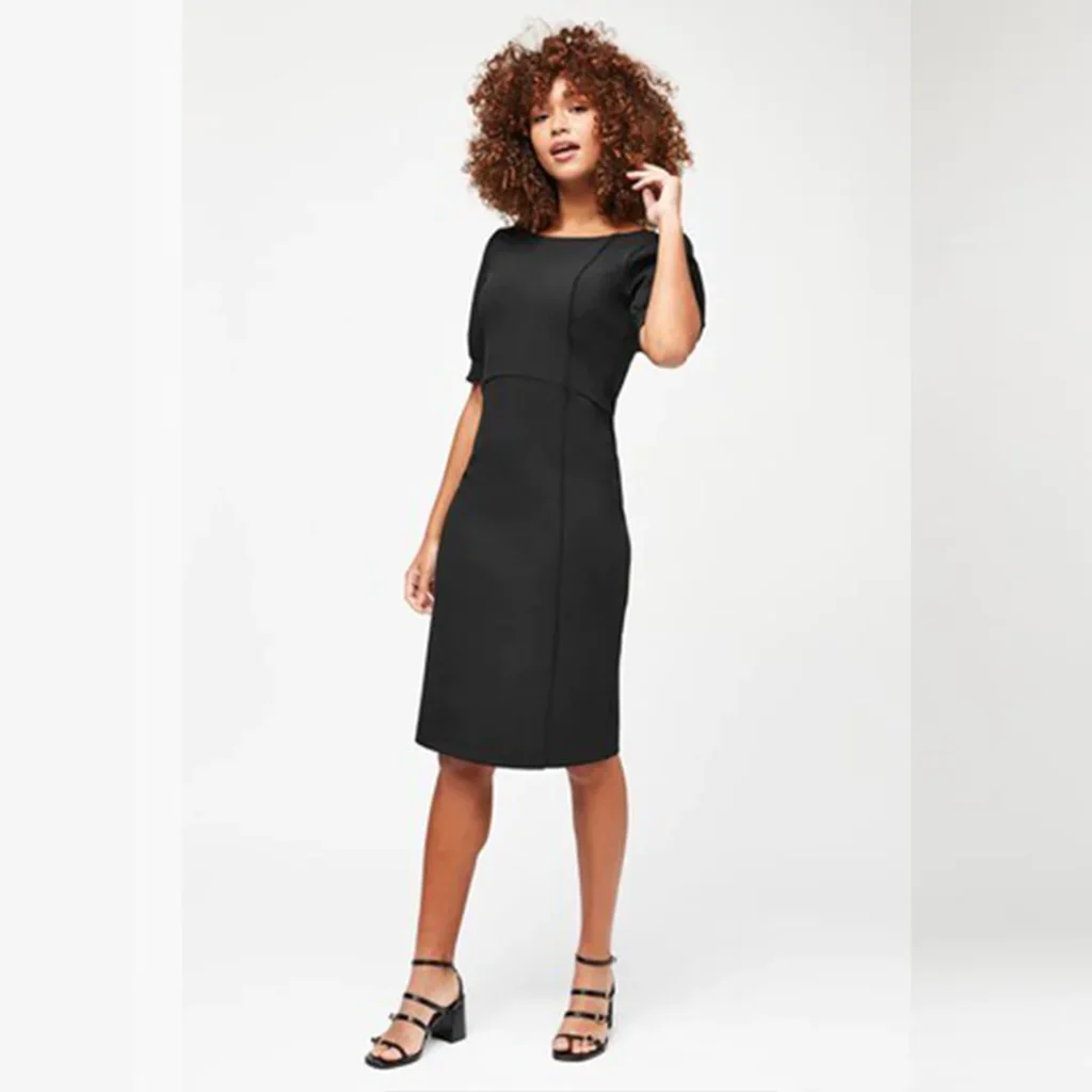 پیراهن مجلسی آستین کوتاه پشت باز مشکی نکست NEXT