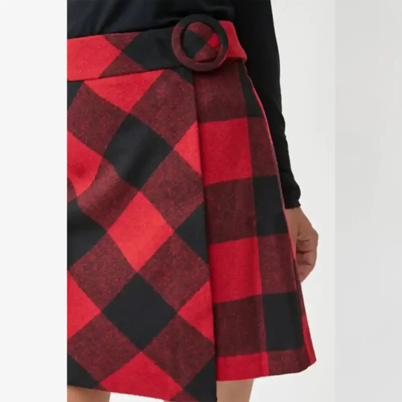 دامن کوتاه چهارخانه قرمز مشکی نکست NEXT