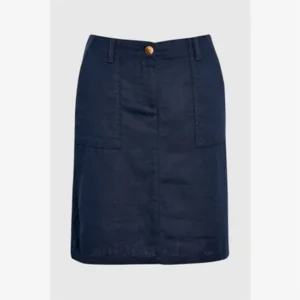 دامن کوتاه جیب دار لینن سورمه ای نکست NEXT