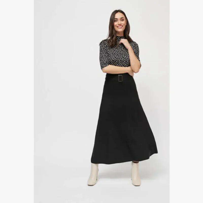 دامن بلند نخی مشکی نکست NEXT