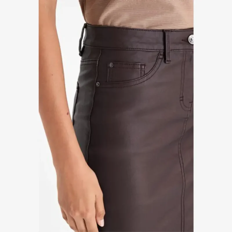 دامن میدی طرح چرم قهوه ای نکست NEXT