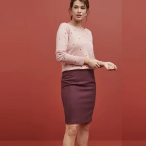 دامن کوتاه قلمی بادمجانی نکست NEXT