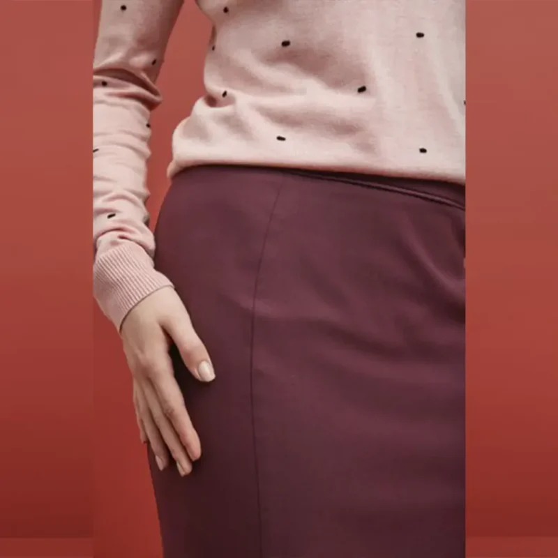 دامن کوتاه قلمی بادمجانی نکست NEXT