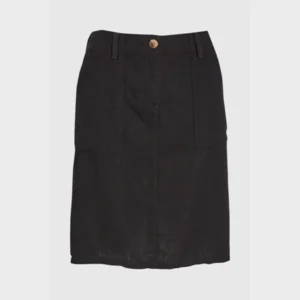 دامن کوتاه جیب دار لینن مشکی نکست NEXT