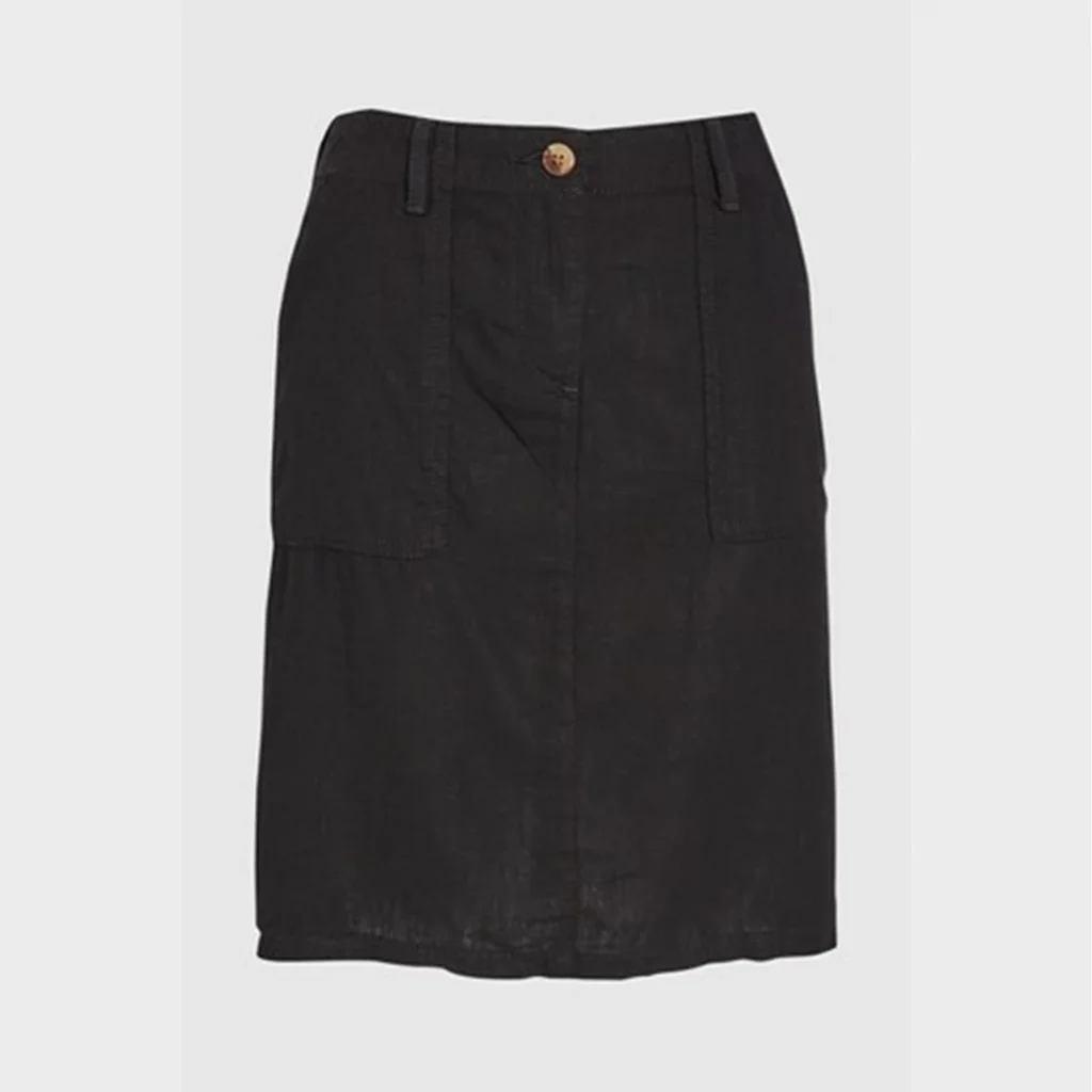 دامن کوتاه جیب دار لینن مشکی نکست NEXT