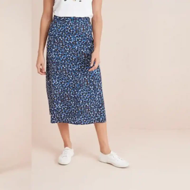 دامن بلند پلنگی آبی نکست NEXT