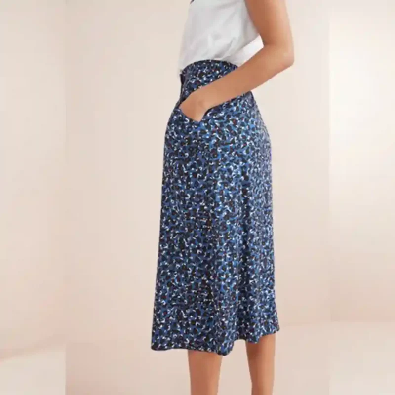 دامن بلند پلنگی آبی نکست NEXT