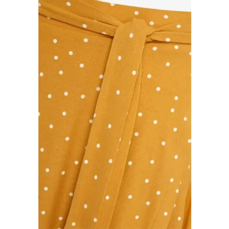 دامن کوتاه خالدار خردلی نکست NEXT