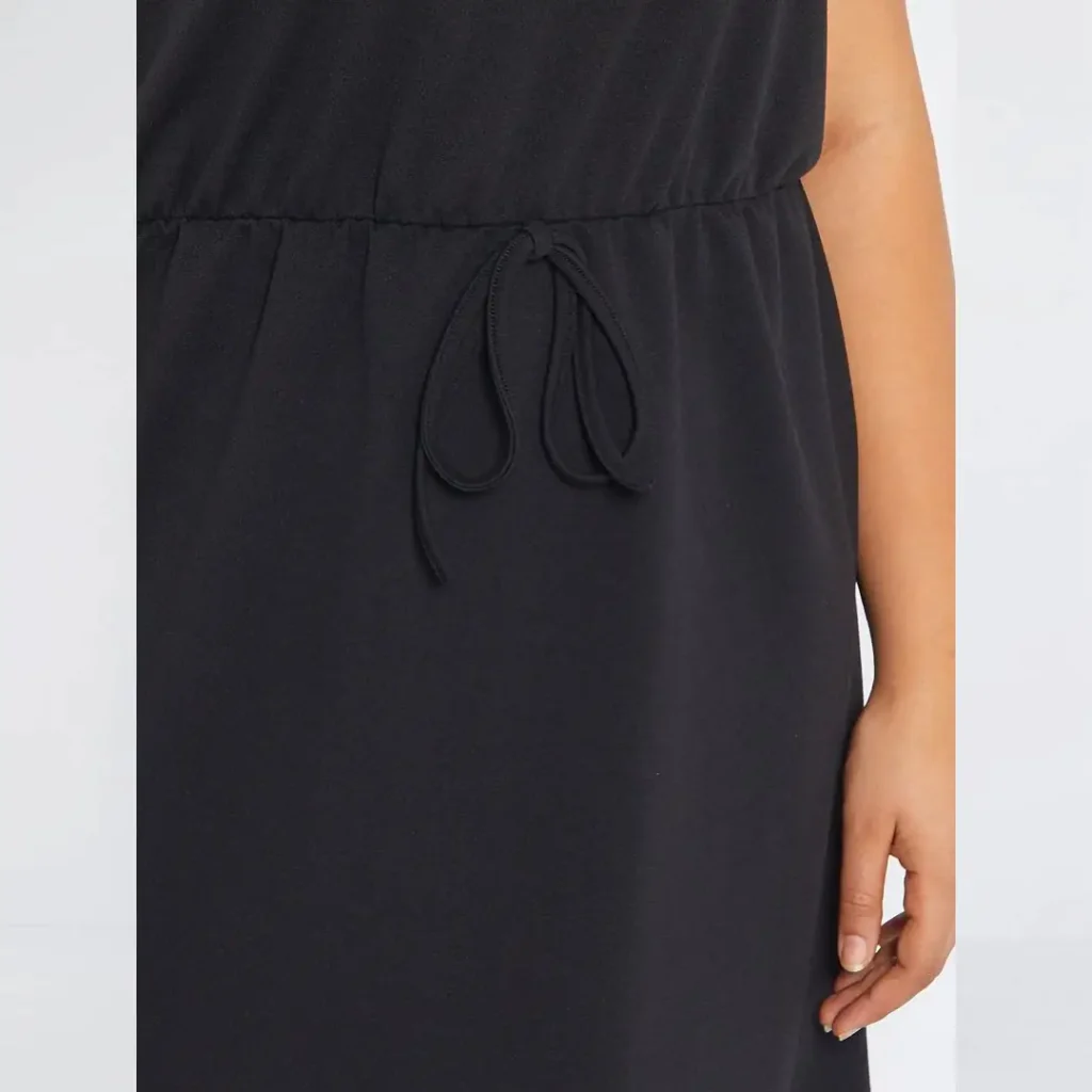 پیراهن کوتاه کمردار مشکی کیابی KIABI