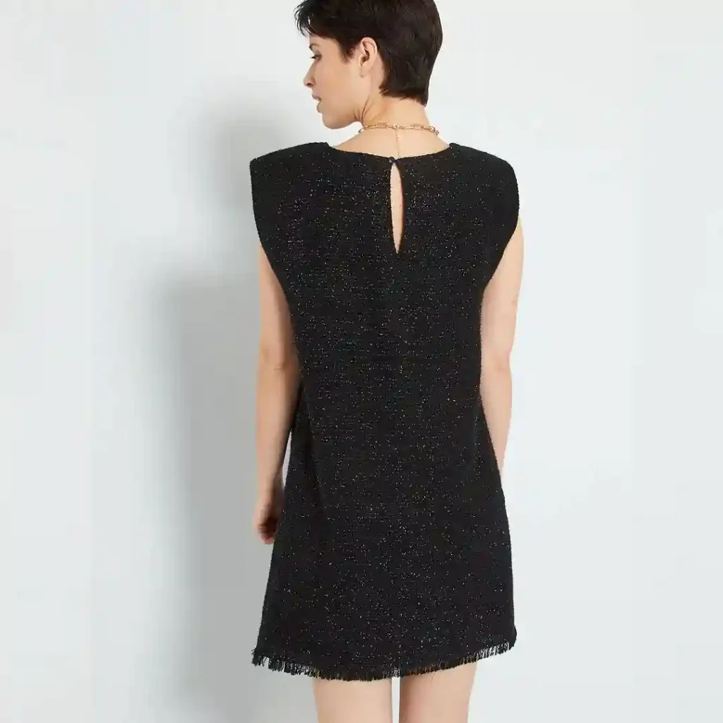 پیراهن مجلسی موهر لمه دار مشکی کیابی KIABI - تصویر 2