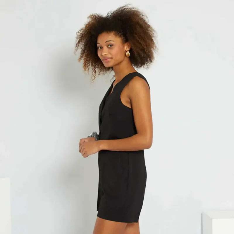 جامپسویت رامپر سرهمی پشت باز مشکی کیابی KIABI