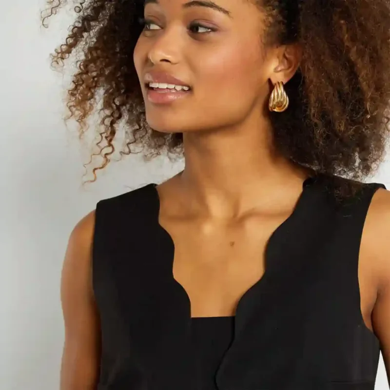 جامپسویت رامپر سرهمی پشت باز مشکی کیابی KIABI