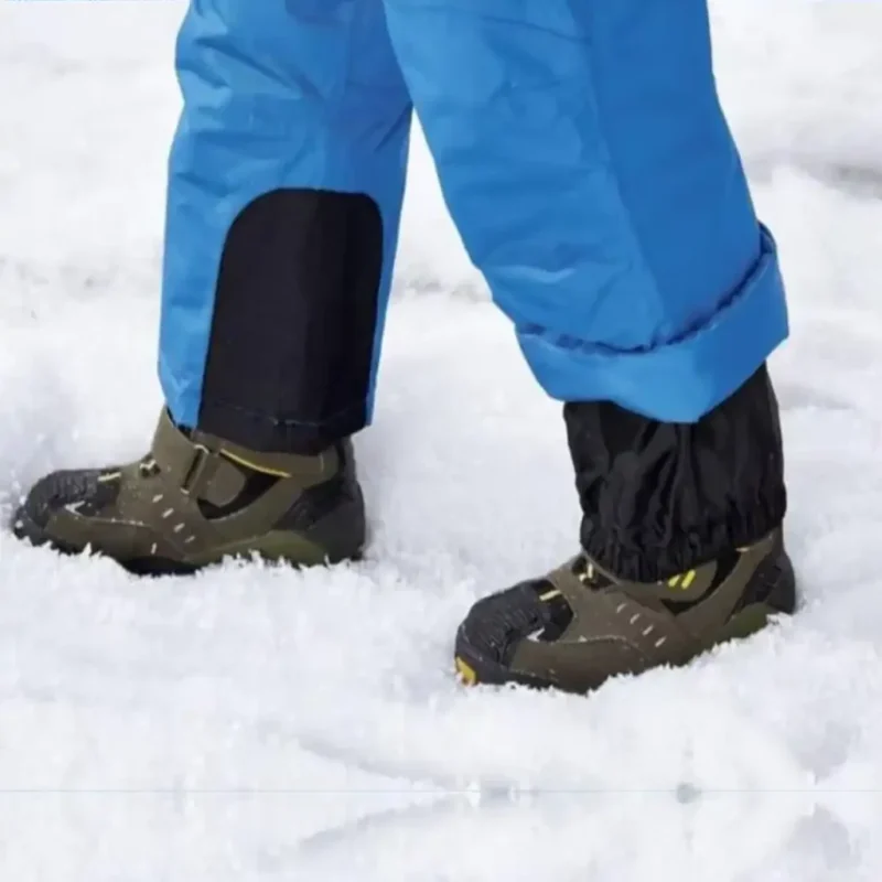 شلوار اسکی پیشبنددار بچگانه دو لایه الیاف دار بالاتنه پلار آبی کریویت CRIVIT