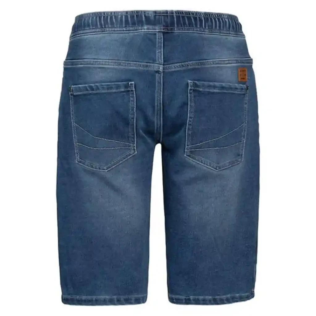 شلوارک مردانه جین کمرکش بندی آبی تیره لیورجی LIVERGY