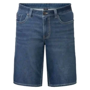 شلوارک مردانه جین کشی سورمه ای لیورجی LIVERGY