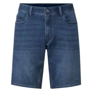 شلوارک مردانه جین کشی سورمه ای لیورجی LIVERGY