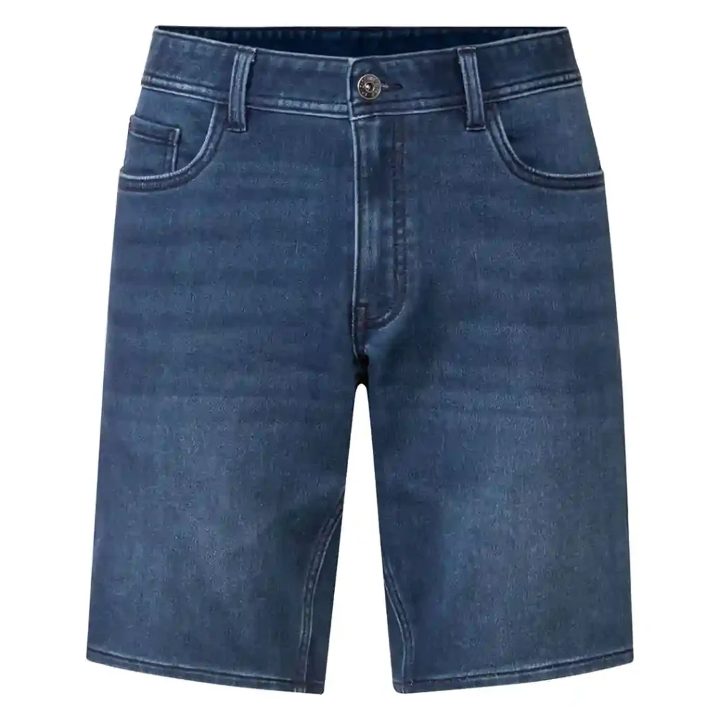 شلوارک مردانه جین کشی سورمه ای لیورجی LIVERGY