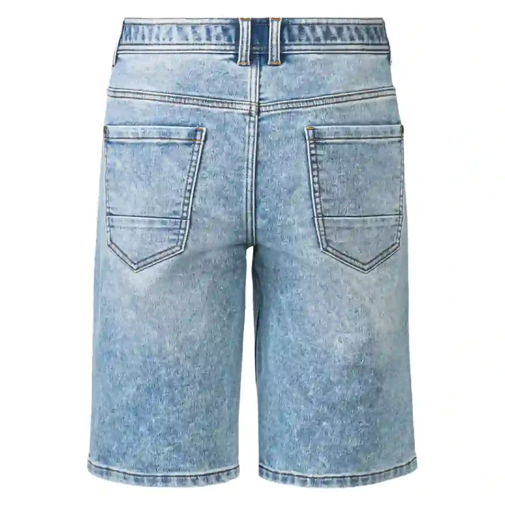 شلوارک مردانه جین کشی آبی یخی لیورجی LIVERGY