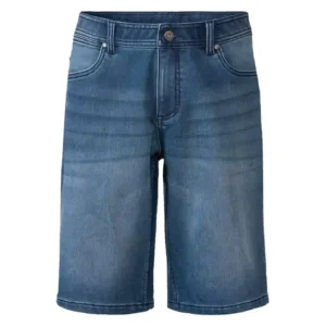 شلوارک مردانه جین کشی آبی تیره لیورجی LIVERGY