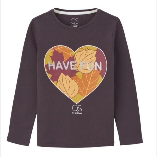 بلوز نخی دخترانه طرح قلب سایز 6 تا 8 سال اس اولیور QS (419236 ) (ارسال رایگان)