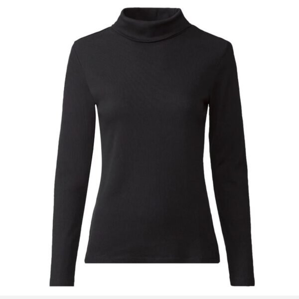 بلوز زنانه مشکی یقه ایستاده کبریتی ریز سایز 44-46 اسمارا esmara آلمان ( 391262 ) (ارسال رایگان)